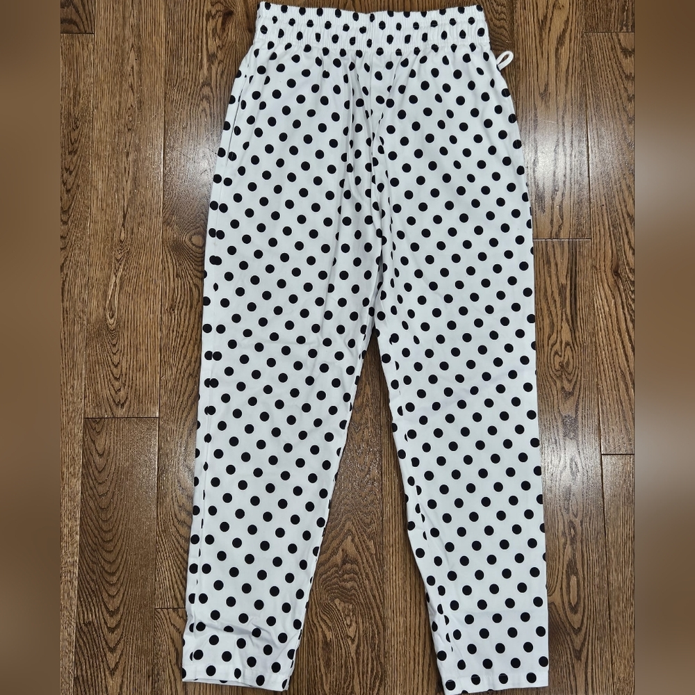 White Polka Dot Men's Pants